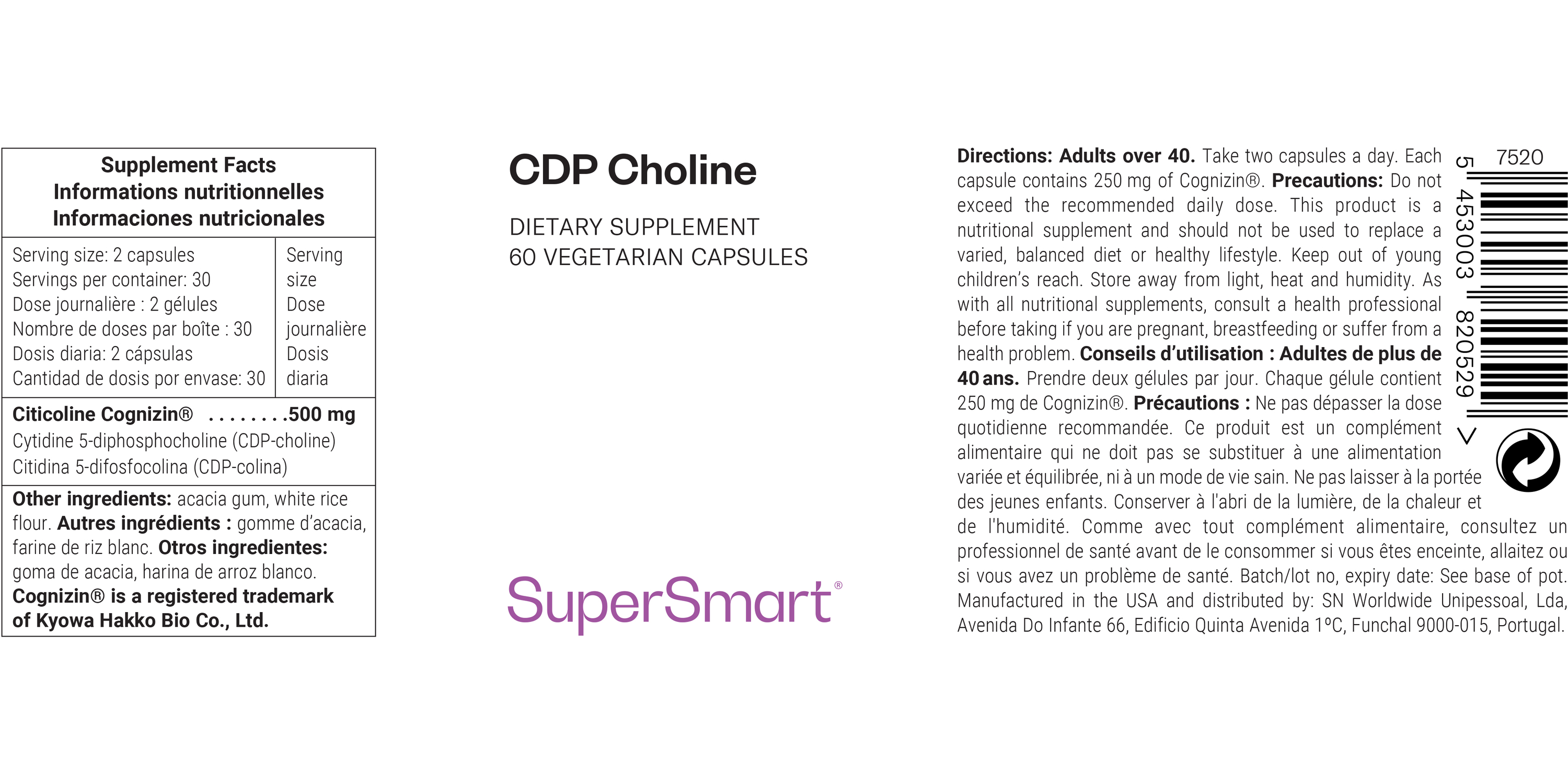 Complément alimentaire de choline pour la fonction cognitive