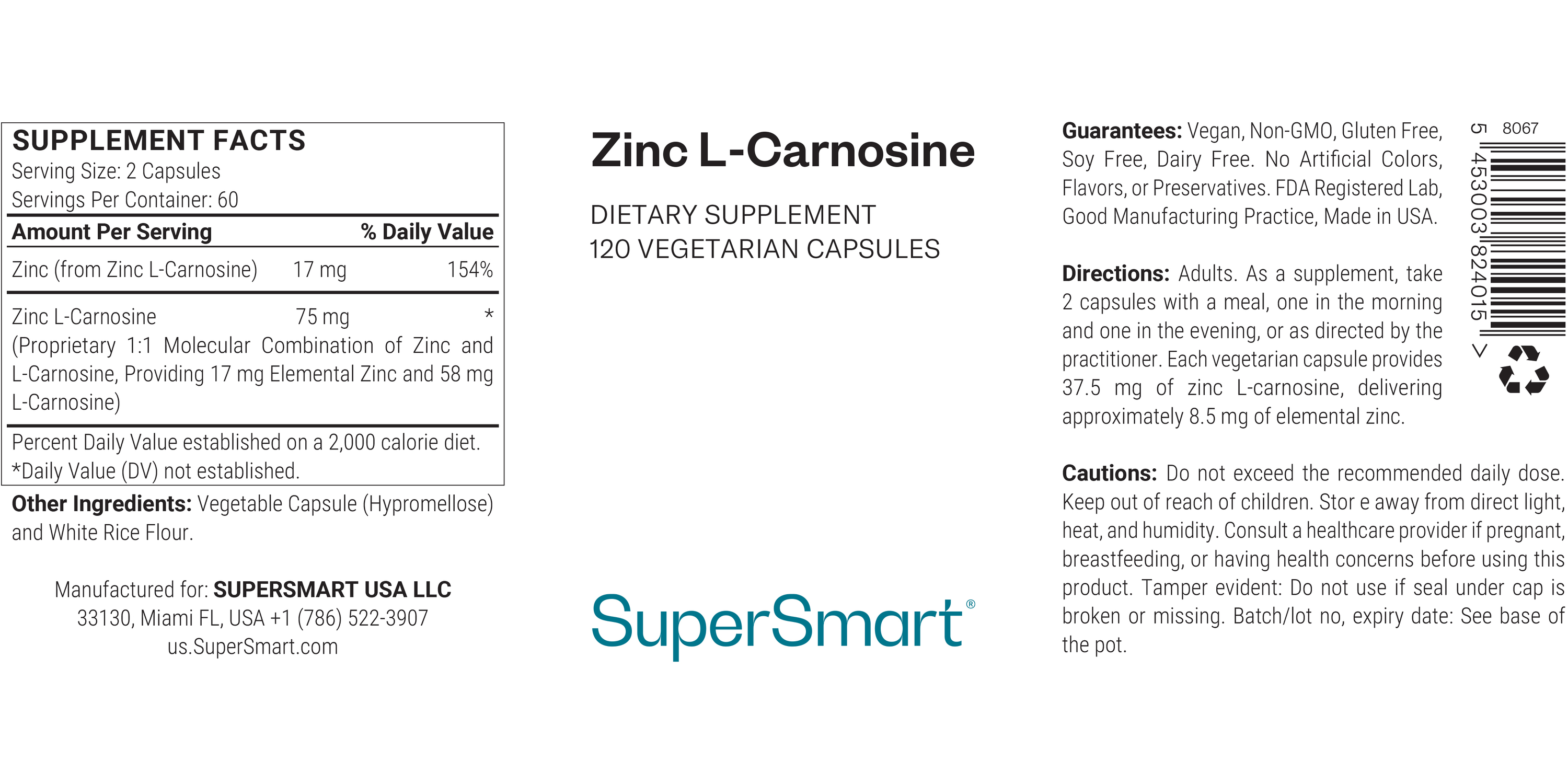 Complément Zinc L-Carnosine