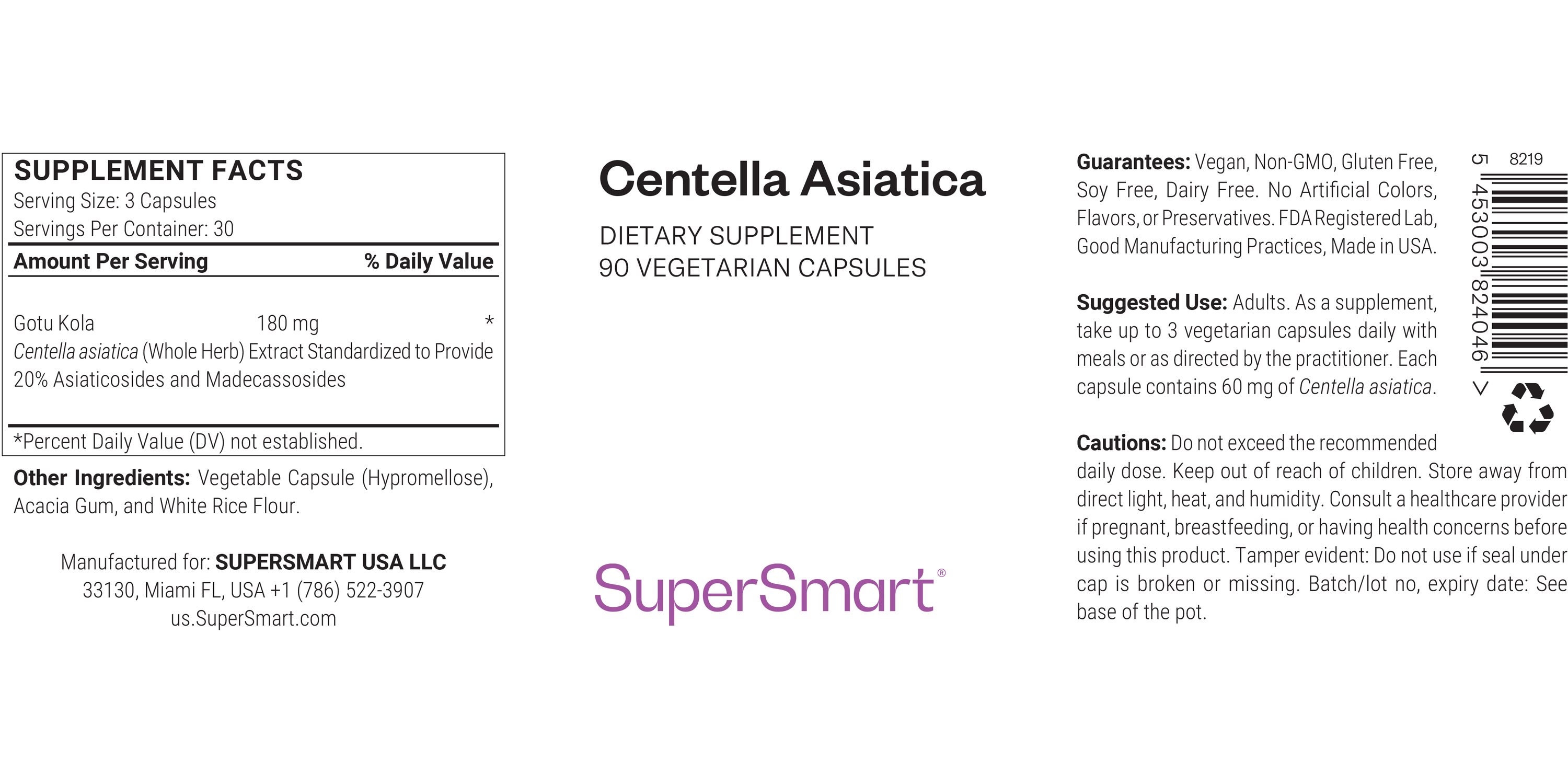 Complément Centella Asiatica Gotu Kola