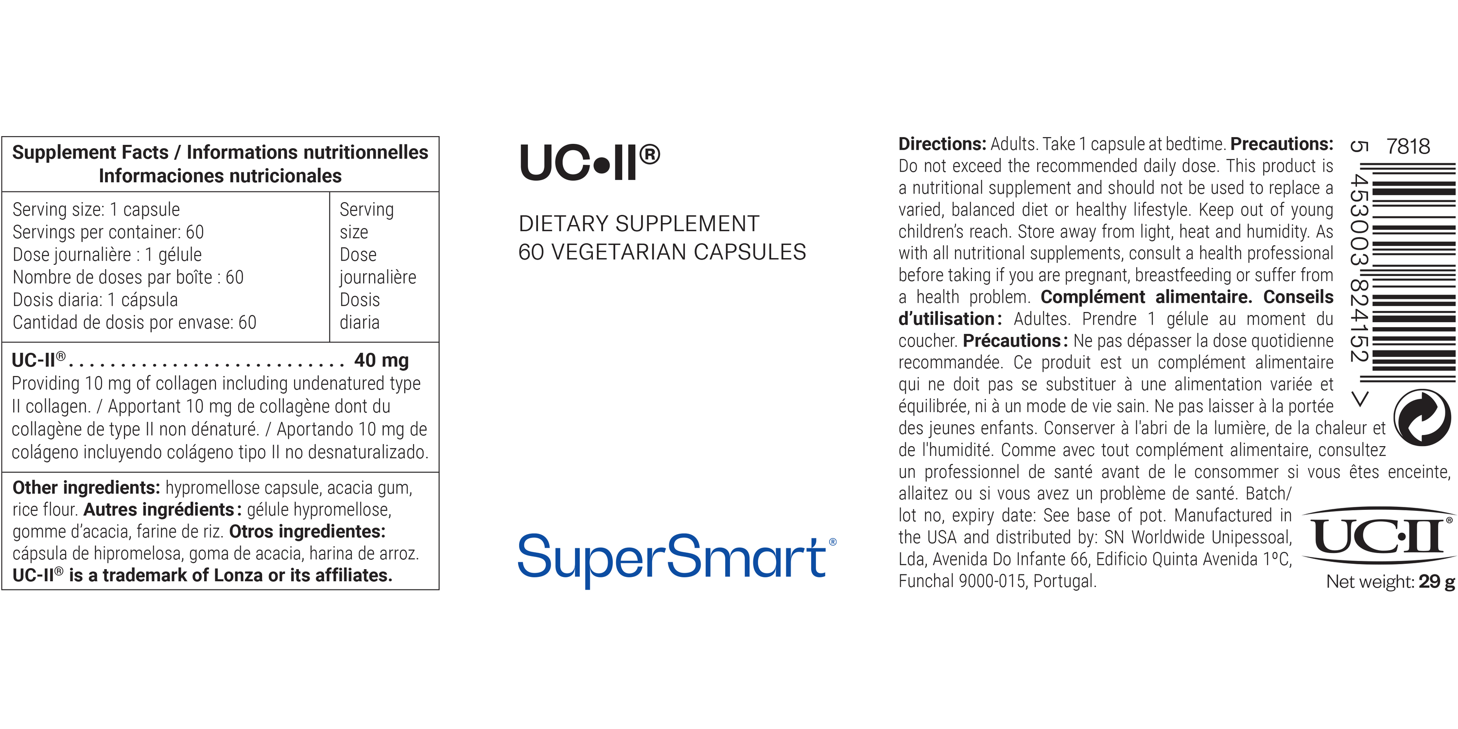 UC II&reg; Supplément