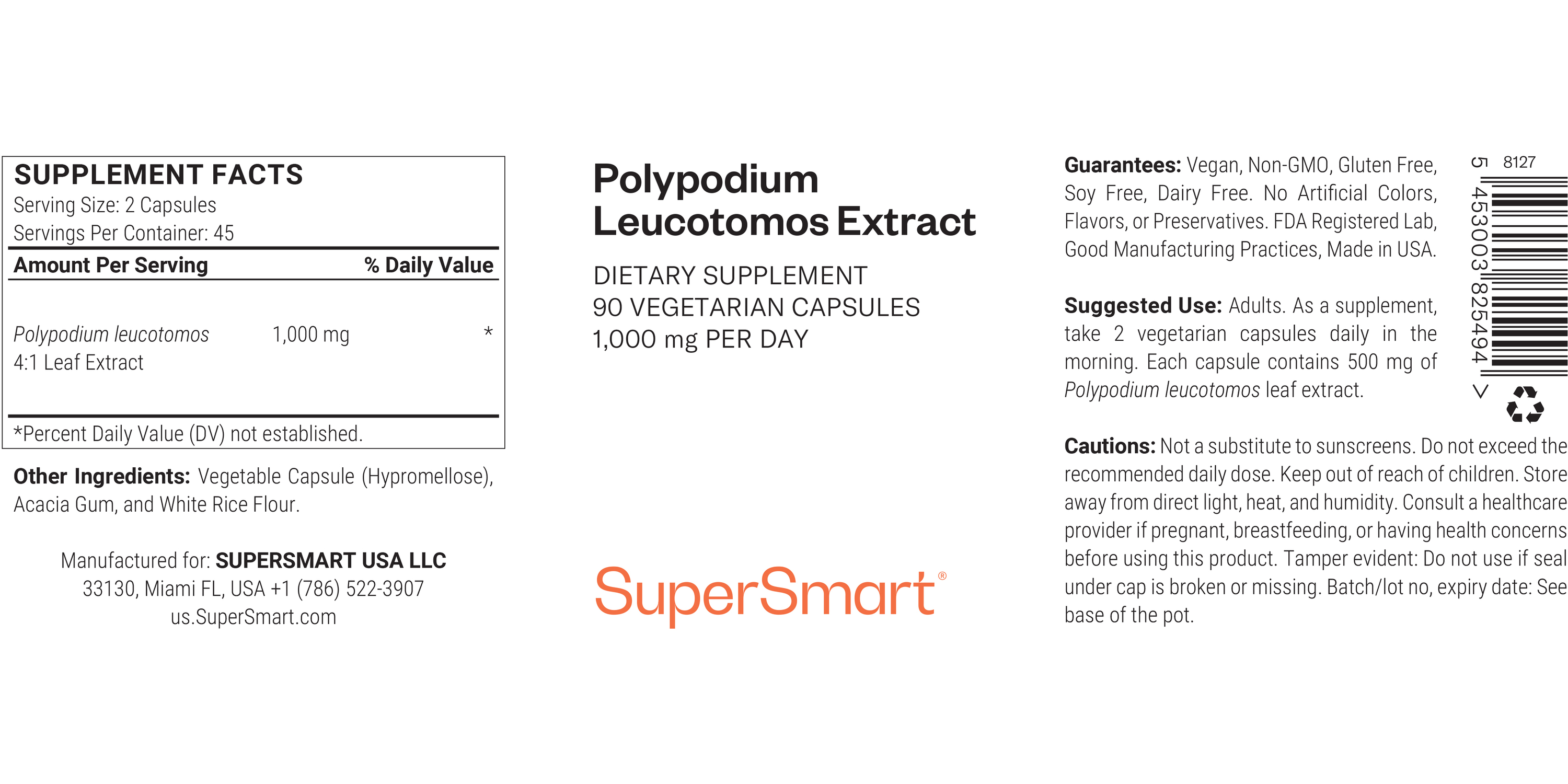 Complément Polypodium Leucotomos Extract