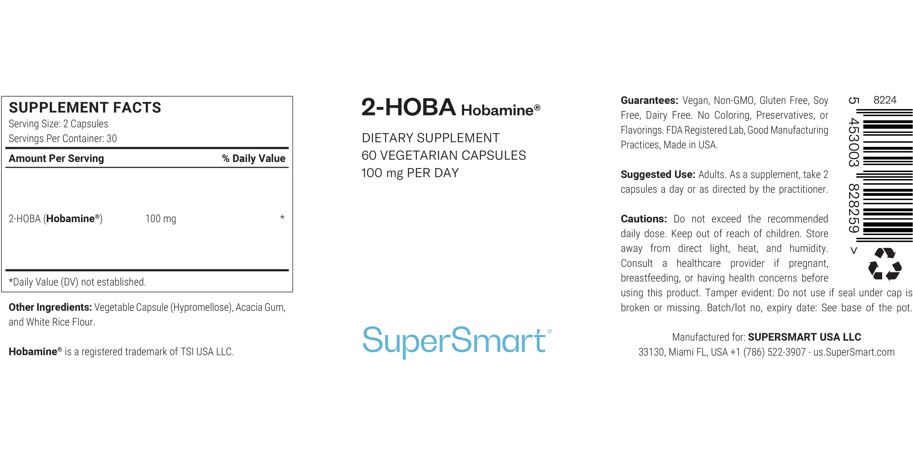 Complément alimentaire d'hobamine (2-HOBA)