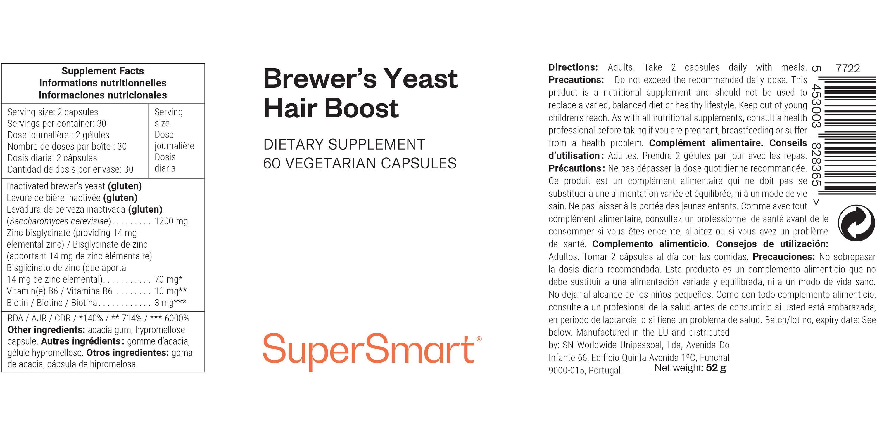 Levure de bière pour les cheveux