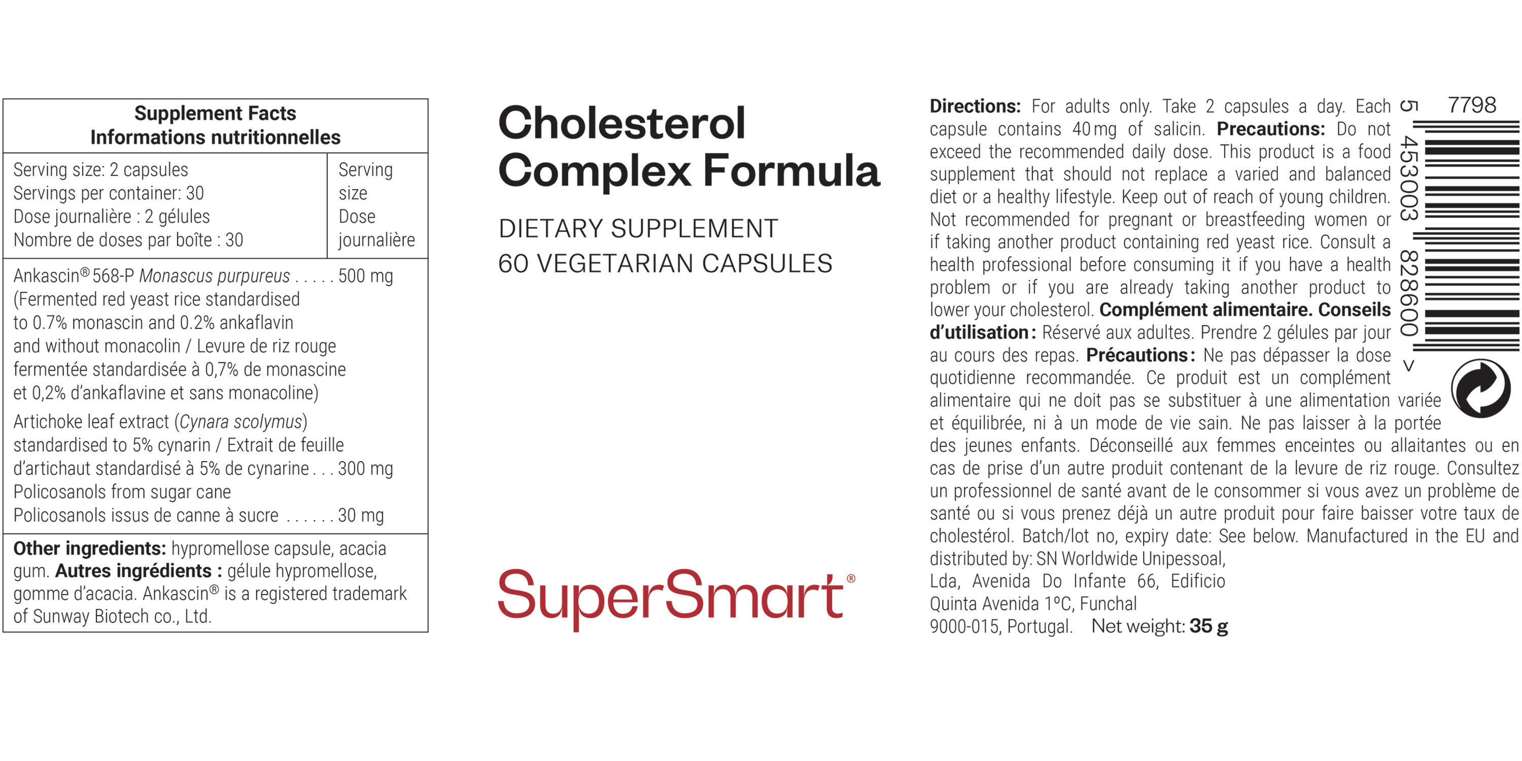 Complément alimentaire pour des taux de cholestérol sains
