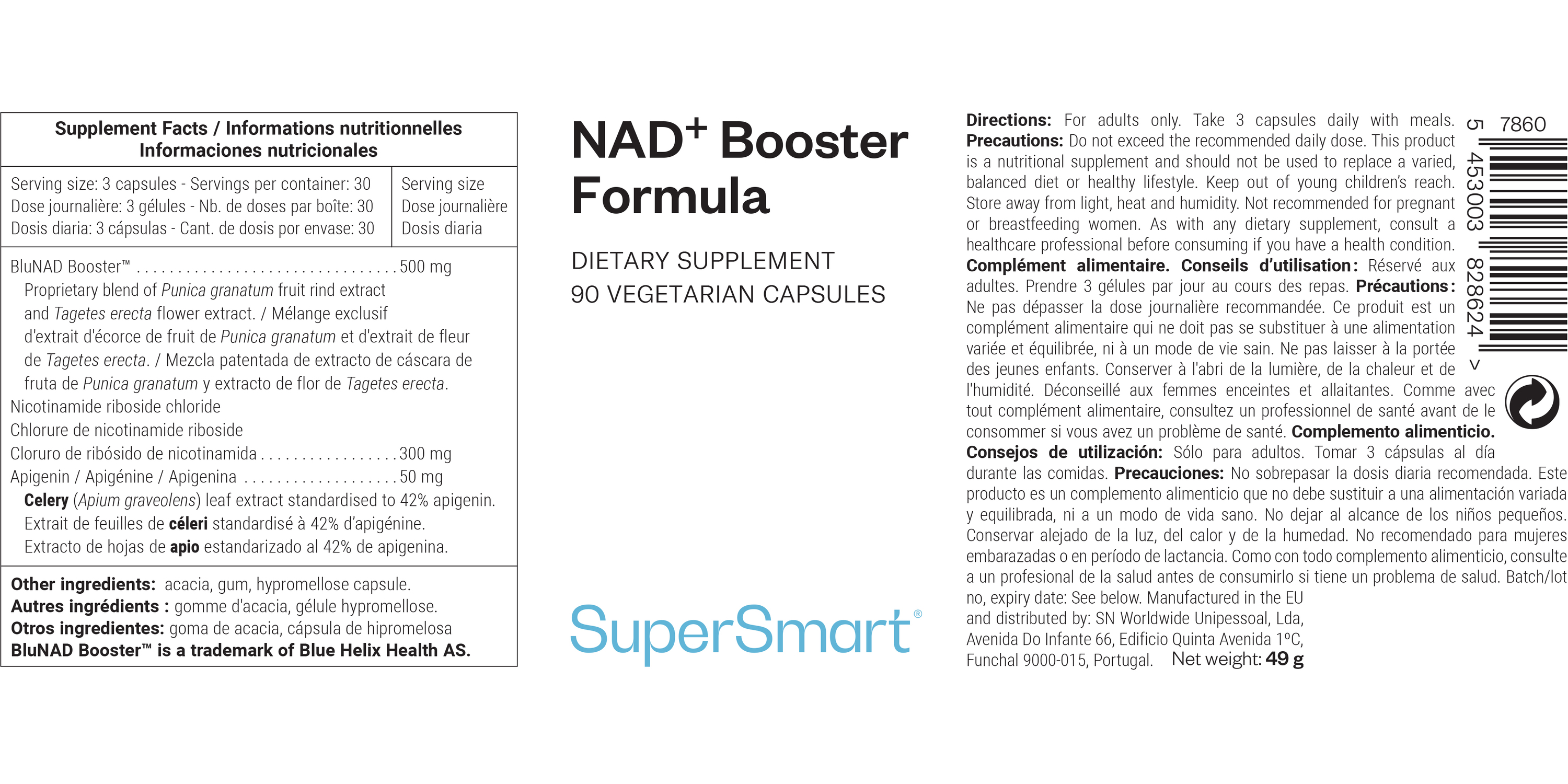 Complément alimentaire booster de NAD+