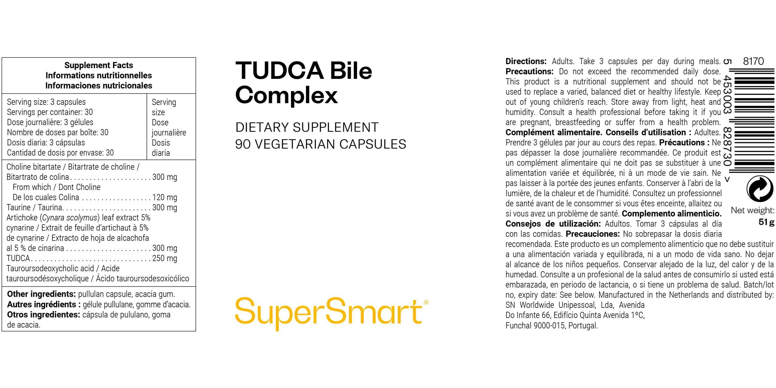 Complément de TUDCA pour le support du foie et du flux biliaire.*