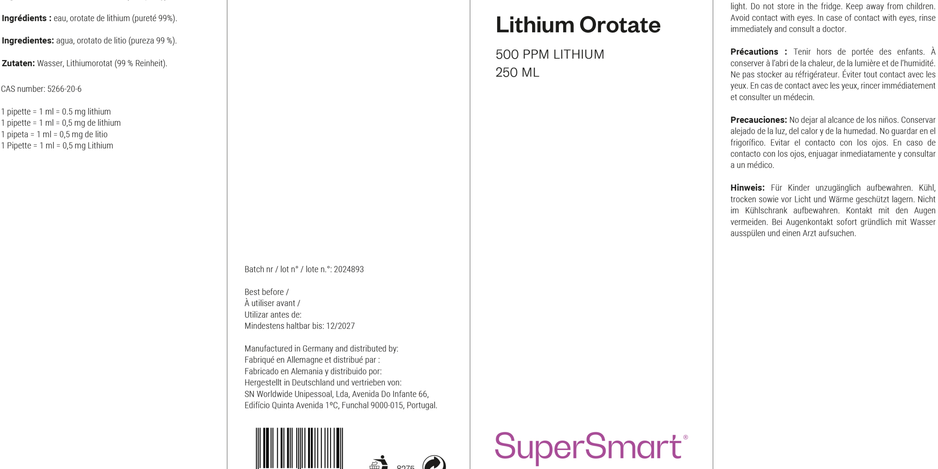Orotate de lithium
